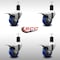 Service Caster 3'' SS Blue Poly Swivel 1-1/2'' Expanding Stem Caster Set Total Lock Brake, 4PK SCC-SSEXTTL20S314-PPUB-BLUE-112-4 - alternate 3